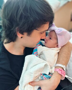 Jaclyn Glenn Instagram - Introducing Violet - she's small, she's sweet, and already coloring outside the lines in our lives! 

💜 @violetadrianafrank