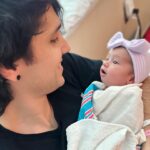 Jaclyn Glenn Instagram – Introducing Violet – she’s small, she’s sweet, and already coloring outside the lines in our lives! 

💜 @violetadrianafrank