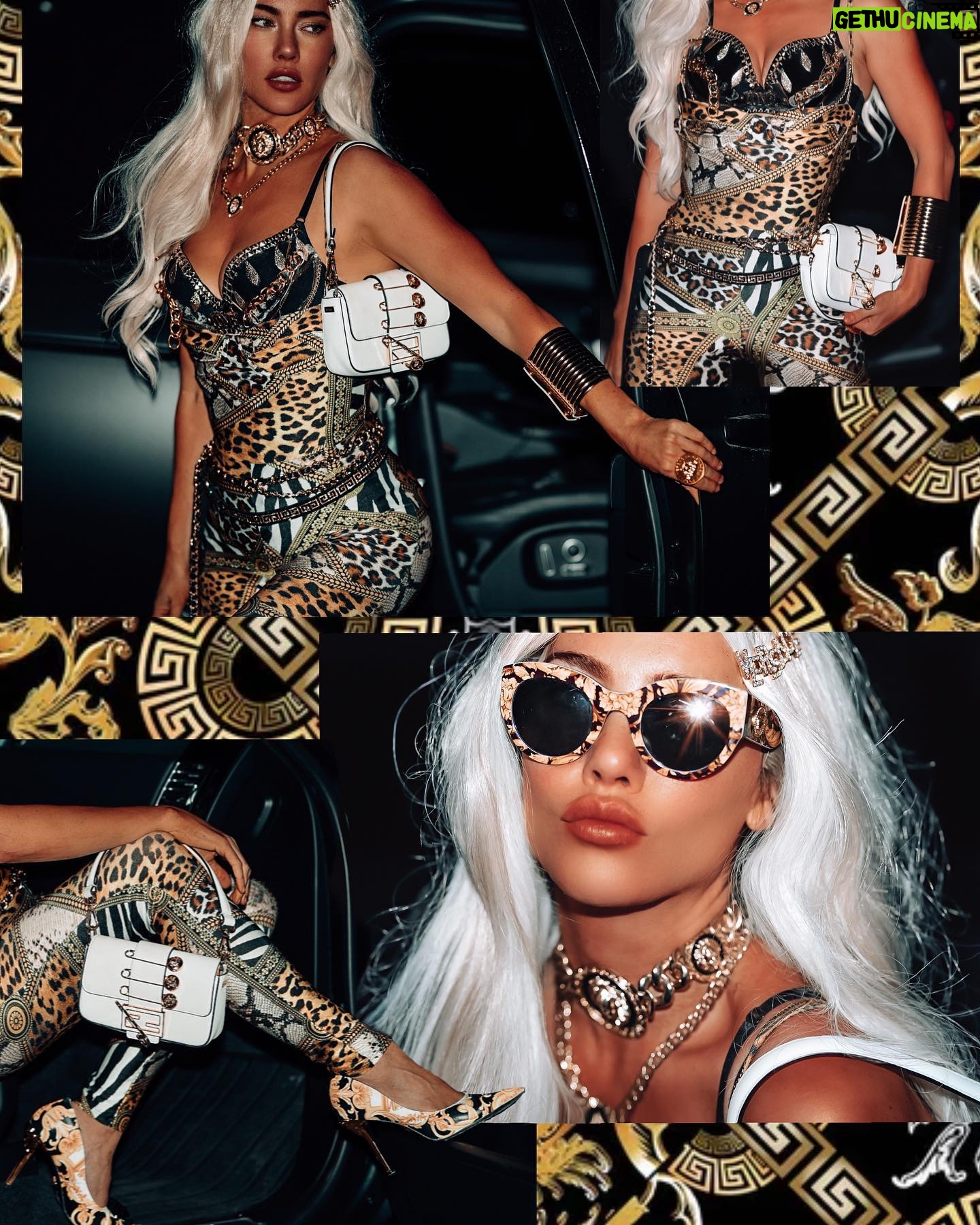 Jacqueline MacInnes Wood Instagram - Let’s pretend I don’t wear this on the daily…. “Hi, I’m Donatella”…