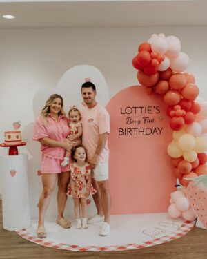 Jade Mead Instagram - 🍓 Lottie’s Berry First Birthday 🍓

Yesterday was truly magical, celebrating our darling girls 1st birthday. It hasn’t been an easy year, but we really wanted to make this day special - and it really was 🥰

Thank you for all of your lovely birthday messages & comments, it means so much to me that so many of you care about my precious little family 🥹

The dream team who put this amazing day together:
@creative_by_vee Styling, planning, stationary & chocolates
@playvault Bouncy castle, plinth, backdrops & decals
@modernplay_perth_softplay Soft Play
@partyprintsperth Printing 
@haylz_cookies_n_more 🍪
@ghostgumgourmet 🍰
@whimsicalballoons 🎈
@kimmystevensphotography 📸 

#berryfirstbirthday #berryfirst #firstbirthdayparty #perthevents #perthcreatives #perthinfluencer