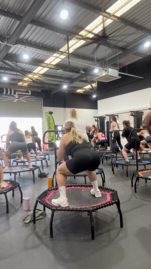 Jade Mead Instagram - This was probably one of the funniest things I have done 🤣 but also BLOODY HARD 😅😂

Yesterday I attended a jump fitness class that was put on by @fitstop_joondalup and it was so fun! I had seen videos on TikTok of classes like this in America but I didn’t know they existed here in Perth haha. I was literally dripping in sweat and my quads and calves were burning 🥵 

#ujump #jumpfitness #perthfitness #fitstop
