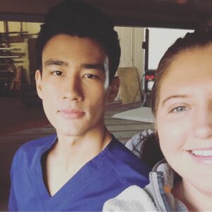 Jaicy Elliot Instagram - Schmitt!! Where are you? Come hang out with us 👀💜 #bestwingwoman #greysanatomy #greysabc #shondaland #glasses #schmico