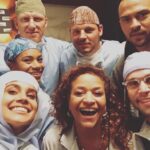 Jaicy Elliot Instagram – One big happy family 🧡 #tgit #greysanatomy #shondaland