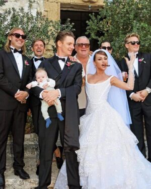 Jaime Winstone Instagram - WHAT A YEAR. 2023 have been the year of incredibly magic highs and serious hard lows ⚖️

Here are some of my most magic highs 

I met the king, starred in a west end show without missing a beat, became godmother to the most beautiful babies Agnes joy and Otis the Lotus, we got married, spent magical times with family and friends and loved every minute of watching my beautiful son Raymond grow in his mind, body and soul.. we danced, cried and prayed for the planet. I hope to bring more love and joy whilst working hard in 2024 to reach new heights ..get to a place mentally where we can all live our best lives happy and healthy. Staying mindful and mental with a major sense of balance. 🙏✨⚡️❤️Happy new year. ❤️✨❤️