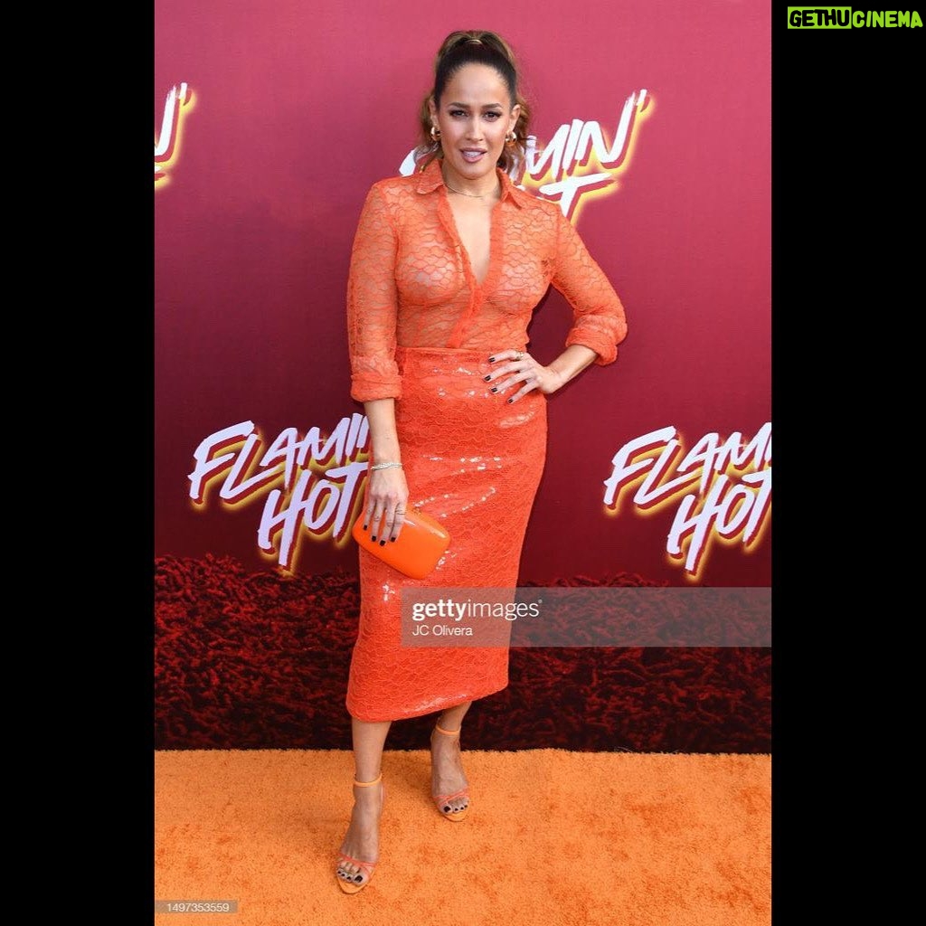 Jaina Lee Ortiz Instagram - This woman right here… @evalongoria blew us away with her directorial debut of @flaminhotmovie starring the talented @jessejohngarcia & our leading lady @annieggonzalez ✨ Championed Latina/o/e’s through her journey and brought all of these phenomenal people together to celebrate this moment. So, so proud. What a yummy night. And yes, there were #tacos, @cheetos, & @casadelsoltequila w/ 🔥 music by @iambeckyg. You gotta check out this inspiring movie on @hulu or @disneyplus ! More pics coming! Styling: @saraalviti & @ceciliabowe Hair: @hairbycarina Makeup: @glambynatalie Fit: @laquan_smith Shoes: @alexandrebirman