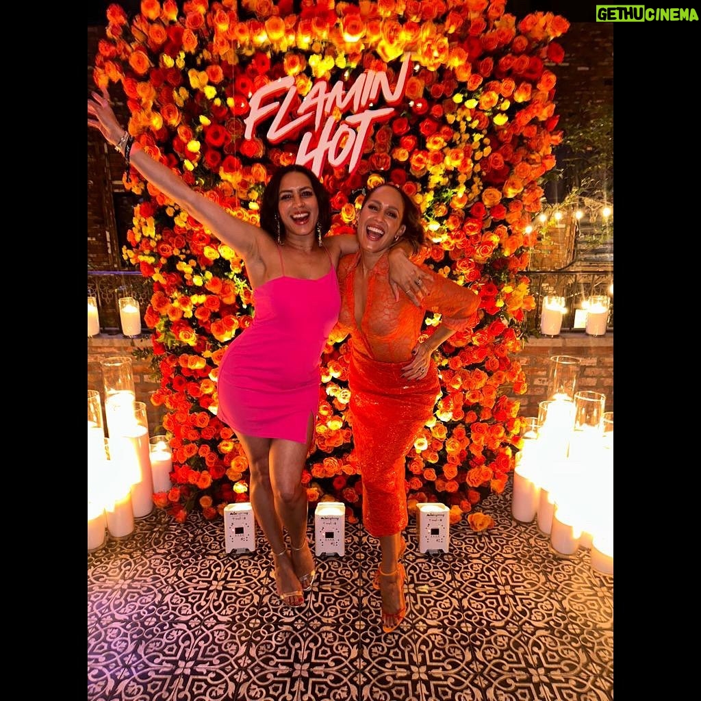 Jaina Lee Ortiz Instagram - This woman right here… @evalongoria blew us away with her directorial debut of @flaminhotmovie starring the talented @jessejohngarcia & our leading lady @annieggonzalez ✨ Championed Latina/o/e’s through her journey and brought all of these phenomenal people together to celebrate this moment. So, so proud. What a yummy night. And yes, there were #tacos, @cheetos, & @casadelsoltequila w/ 🔥 music by @iambeckyg. You gotta check out this inspiring movie on @hulu or @disneyplus ! More pics coming! Styling: @saraalviti & @ceciliabowe Hair: @hairbycarina Makeup: @glambynatalie Fit: @laquan_smith Shoes: @alexandrebirman