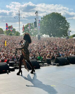Jamelia Instagram - So yesterday I had the most amazing time performing at @MightyHoopla and the audience were just INCREDIBLE!!!

1- Me in utter disbelief at the crowd that came out to see me. Thank god I had my favourite girls with me as moral and emotional support ❤️

2 - Like...waaahhh (This was NOT the main stage guys 😳). I couldn't see where the crowd ended...🥹🥹🥹

3 - And please believe they did not come to play, they had every lyric rehearsed and ready to participate 😍😍😍

4 - I Mean for real...can you even hear me? 😭😍😭

5 - I always get nervous just before going on, I take a few moments of quiet time to myself and then I activate - it's one of the best feelings in the WORLD!!! 

6 - I can't tell you how amazing it felt in this moment to stand here on this stage with my fans...yes, I did get slightly emosh 🤣

7 - Aren't my dancers amazing? 😏

8 - Yeah, I created one of them ☺️ Tiani is a budding choreographer, and I felt so fortunate to give her the opportunity (that she took INCREDIBLY seriously) to choreograph she and her friends for my set - SHE DID THAT! #ProudMummyAlert 🥰
Every-time I turned around I was giddy 😁😍

9 - I always share special moments with my girls, and this was the most incredible one to share for sooooo many reasons x

10 - This is a victory hug...WE DID IT JOE!!! ❤️🥰❤️

If you were in the crowd, I want you to know I'm so so grateful for you!! You're the BEST ❤️❤️❤️
