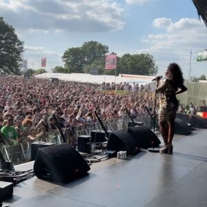 Jamelia Instagram - So yesterday I had the most amazing time performing at @MightyHoopla and the audience were just INCREDIBLE!!!

1- Me in utter disbelief at the crowd that came out to see me. Thank god I had my favourite girls with me as moral and emotional support ❤️

2 - Like...waaahhh (This was NOT the main stage guys 😳). I couldn't see where the crowd ended...🥹🥹🥹

3 - And please believe they did not come to play, they had every lyric rehearsed and ready to participate 😍😍😍

4 - I Mean for real...can you even hear me? 😭😍😭

5 - I always get nervous just before going on, I take a few moments of quiet time to myself and then I activate - it's one of the best feelings in the WORLD!!! 

6 - I can't tell you how amazing it felt in this moment to stand here on this stage with my fans...yes, I did get slightly emosh 🤣

7 - Aren't my dancers amazing? 😏

8 - Yeah, I created one of them ☺️ Tiani is a budding choreographer, and I felt so fortunate to give her the opportunity (that she took INCREDIBLY seriously) to choreograph she and her friends for my set - SHE DID THAT! #ProudMummyAlert 🥰
Every-time I turned around I was giddy 😁😍

9 - I always share special moments with my girls, and this was the most incredible one to share for sooooo many reasons x

10 - This is a victory hug...WE DID IT JOE!!! ❤️🥰❤️

If you were in the crowd, I want you to know I'm so so grateful for you!! You're the BEST ❤️❤️❤️