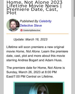 Jamie Bernadette Instagram - See me in “Home, Not Alone” on Lifetime Channel this Sunday, March 26th, at 8/7c playing the  supporting role of “Kendall”! Swipe left to see some press about the film. Former “General Hospital” stars @andreabogart and @adamthuss return to the screen together. Directed by the fabulous @__the_expert_amy Thank you Amy, and @lifetimetv and Casting Directors Dean Fronk and Donald Pemrick for the opportunity!! @lifetimetvpr