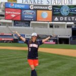 Jamie Szantyr Instagram - Throwback to when I played ball at @yankees Stadium for the 4th Annual Bombers Boomer Broadway Softball Classic for Charity. This is run by Boomer Esiason and I played on his team with other celebrity guests and we played against The Wounded Warriors and some Yankee Alumni. This is probably one of the top coolest things I’ve ever done because anyone who knows me knows how much I love baseball and what a huge Yankee fan I am, so to play ball AT YANKEE STADIUM with some greats like El Duque, who is my top favorite pitcher of all time, and Charlie Hayes was a surreal experience.