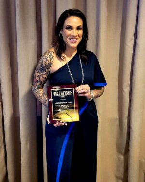 Jamine Benitez Instagram - Humbled, honored, blessed, grateful to be inducted into the INDIE HALL OF FAME. This award CEMENTS my LEGACY in independent wrestling. The indies have forever been my lifeline in transcending my career into what it is today. THANK YOU to all that have been by my side. 💙💙
#latinasensation #OGBADASS 
#womenswrestling #indiehalloffame