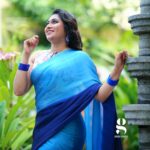 Janaki Sudheer Instagram - Let the blue sky meet the blue sea, And all is blue for a time. #picoftheday #photooftheday #pictureoftheday #saarilove #explore #enjoylittlethings #enjoylife #exploremore #iamonmyway #instagood #instalove #instafashion #instadaily #instalike #instamood #happiness #happy #bigbossmalayalam #bigbossmalayalamseason4 #modelsofinstagram #modelsofinstagram #mallugirl #vibes_of__kerala #janakisudheer
