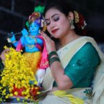 Janaki Sudheer Instagram - Krishna says, The key of happiness is the reduction of desires. Costume:- @kasavu_mall #explore #enjoylittlethings #enjoylife #enjoy #exploremore #iamonmyway #instagood #instalove #instafashion #vibes_of__kerala #vishu #smile #peace #perfect #bigbossmalayalam #bigbossmalayalamseason4 #modelsofinstagram #modelsofinsta #modelsofkerala #selflove #loveyourself #love #janakisudheer