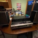 Jane Lynch Instagram - My brother found and bought the stereo system we had in our house in the 70’s. A combo turntable with smoked gray cover, cassette player and radio. Sleek. Panasonic’s finest.