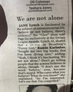 Jane Lynch Instagram - @raminkarimloo and I made Page Six.