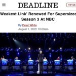 Jane Lynch Instagram - We’re renewed for a supersized season three! @nbcweakestlink 🤗