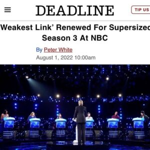 Jane Lynch Instagram - We’re renewed for a supersized season three! @nbcweakestlink 🤗
