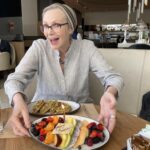 Jane Lynch Instagram - Bday Breakfast with pal @carolleifer and restaurant surprised me with a birthday…fruit plate (wtf 😒). Thx for all the good wishes today, folks!