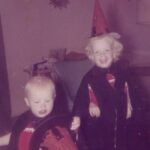 Jane Lynch Instagram – Scary! Jane and Julie in the early 1960s. 🎃🧙♀️🧹