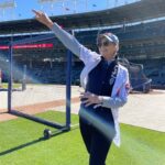 Jane Lynch Instagram - Threw out the first pitch, sang Take Me Out To The Ball Game and the Cubs WON! @cubs @enjoyillinois