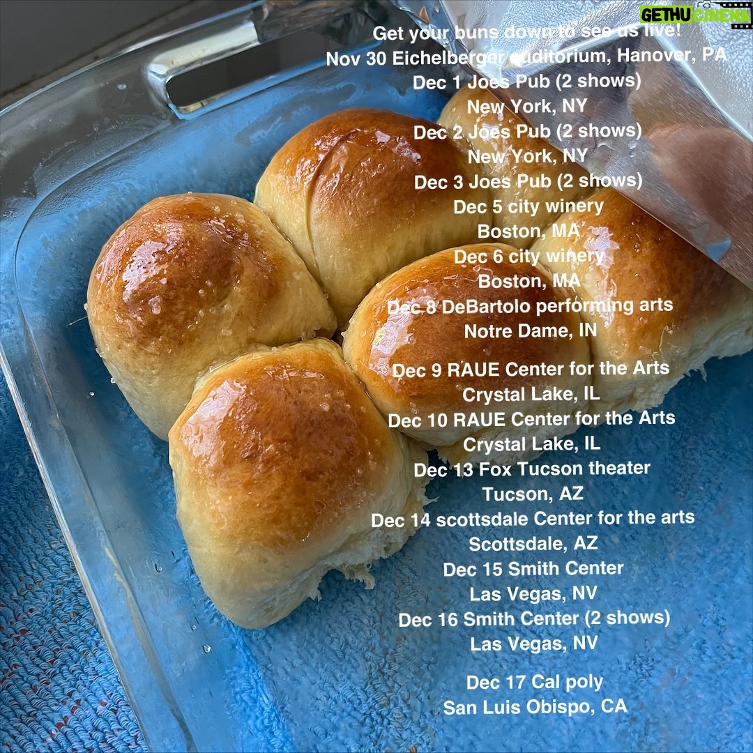 Jane Lynch Instagram - Get your buns down here and watch Jane Lynch and I tear it up with the Tony Guerrero, quintet and Tim Davis live!!! go to Janelynchofficial.com for tix (buns by @kchaston) A swingin’ little Christmas tour starts in Hanover PA this Thursday. Then NYC six shows a Joe’s pub. City winery, Boston, Notre Dame, Crystal Lake, IL Tucson, Scottsdale, Vegas, San Luis Obispo best Christmas concert ever -be there