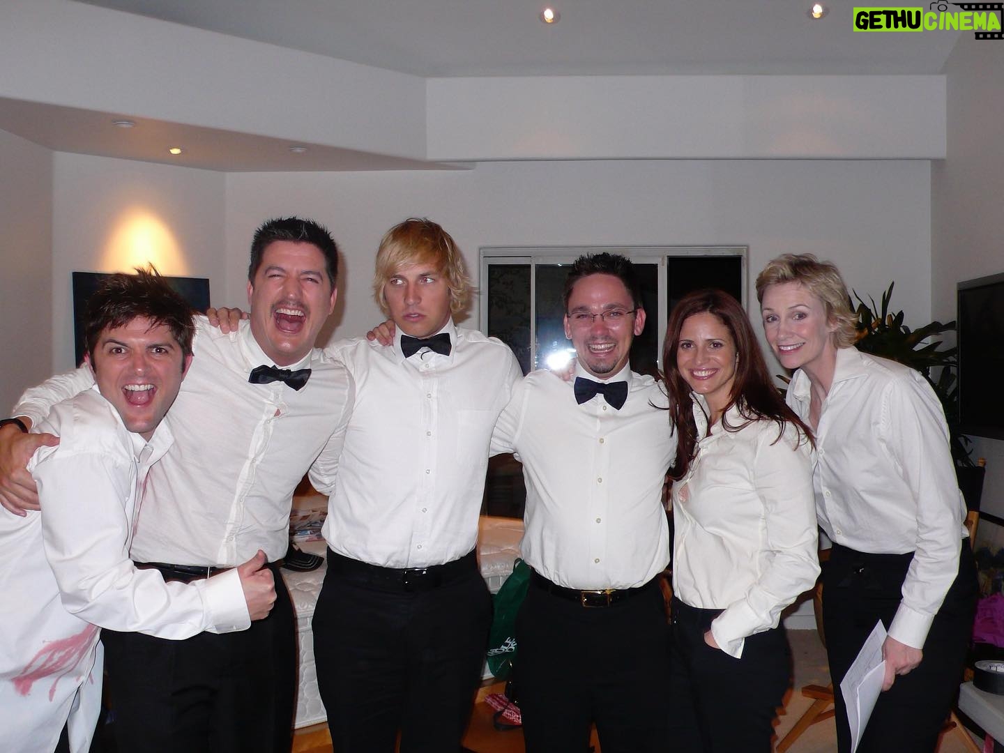 Jane Lynch - 8.5K Likes - Our first Party Down cast photo in 2009 before we reshot for #STARZ. Season 3 starts today! @partydownstarz