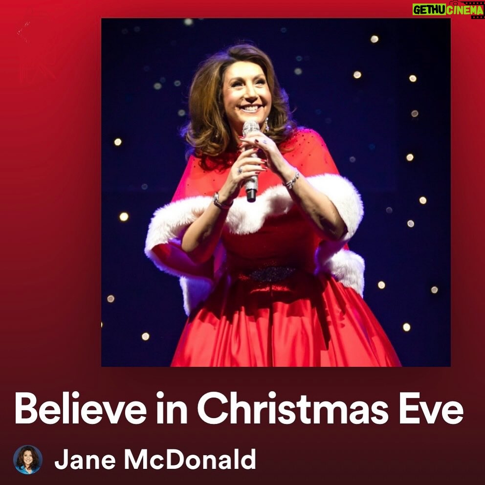 Jane McDonald Instagram - I’m so excited to share my brand new Christmas single ‘Believe In Christmas Eve’ with you. I absolutely love it, and I hope you do too! Find more info on how to listen or download on my website.