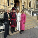 Jane Moore Instagram - We had an incredible after hours peek at the Crown Jewels last night courtesy of the Yeomans and their partners who live and work at the Tower of London. Such a special evening and thankfully, after dinner, they let us back out again… @kayeadamsofficial @charlenewhite @natalieedwards_tv #toweroflondon #yeomans #beefeaters #crownjewels