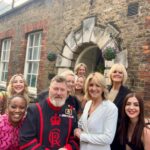 Jane Moore Instagram – We had an incredible after hours peek at the Crown Jewels last night courtesy of the Yeomans and their partners who live and work at the Tower of London. Such a special evening and thankfully, after dinner, they let us back out again…  @kayeadamsofficial @charlenewhite @natalieedwards_tv 
#toweroflondon #yeomans #beefeaters #crownjewels