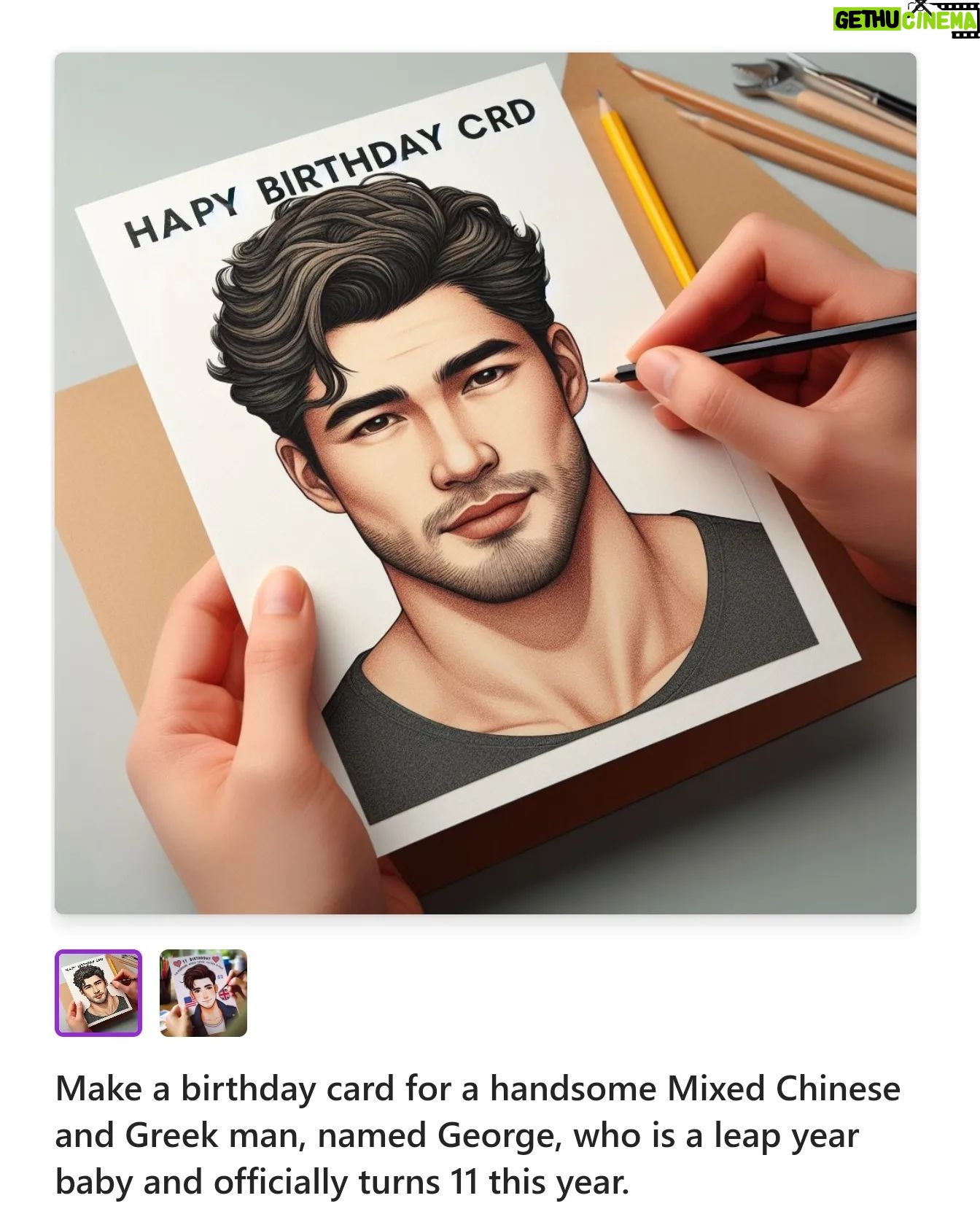 Janet Hsieh Instagram - Happ 11th Birthday @instageorgey I spent a lot of time on these crd for your 11 birthdday. Hope you like them. 生日快樂George. 因為你終於11歲了,所以我花了好多好多時間幫你畫了這幾張卡片。#guesswhichonesarentAI