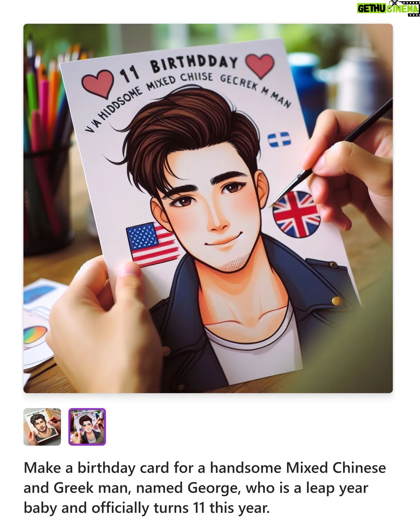 Janet Hsieh Instagram - Happ 11th Birthday @instageorgey I spent a lot of time on these crd for your 11 birthdday. Hope you like them. 生日快樂George. 因為你終於11歲了,所以我花了好多好多時間幫你畫了這幾張卡片。#guesswhichonesarentAI