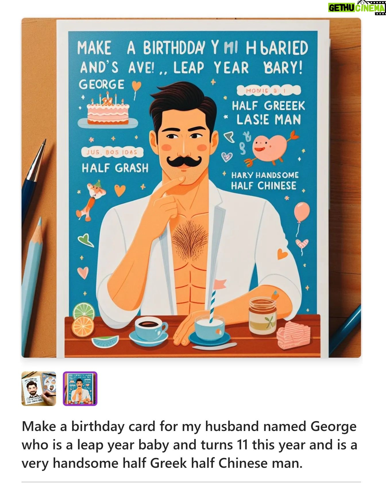 Janet Hsieh Instagram - Happ 11th Birthday @instageorgey I spent a lot of time on these crd for your 11 birthdday. Hope you like them. 生日快樂George. 因為你終於11歲了,所以我花了好多好多時間幫你畫了這幾張卡片。#guesswhichonesarentAI