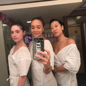 Janet Montgomery Instagram - Best friends from every angle, continent, mood and decade. Proof that we just keep getting finer with age 💜❤️🖤