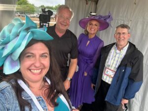 Janice Dean Instagram - You don’t often see the crew that work behind the scenes @KentuckyDerby, so here’s a few pictures of my incredible team.  So grateful to all of them for making me look (and sound) good! To Sam, Jeff, Dennis, Javi, Kimi, I ♥️ you!