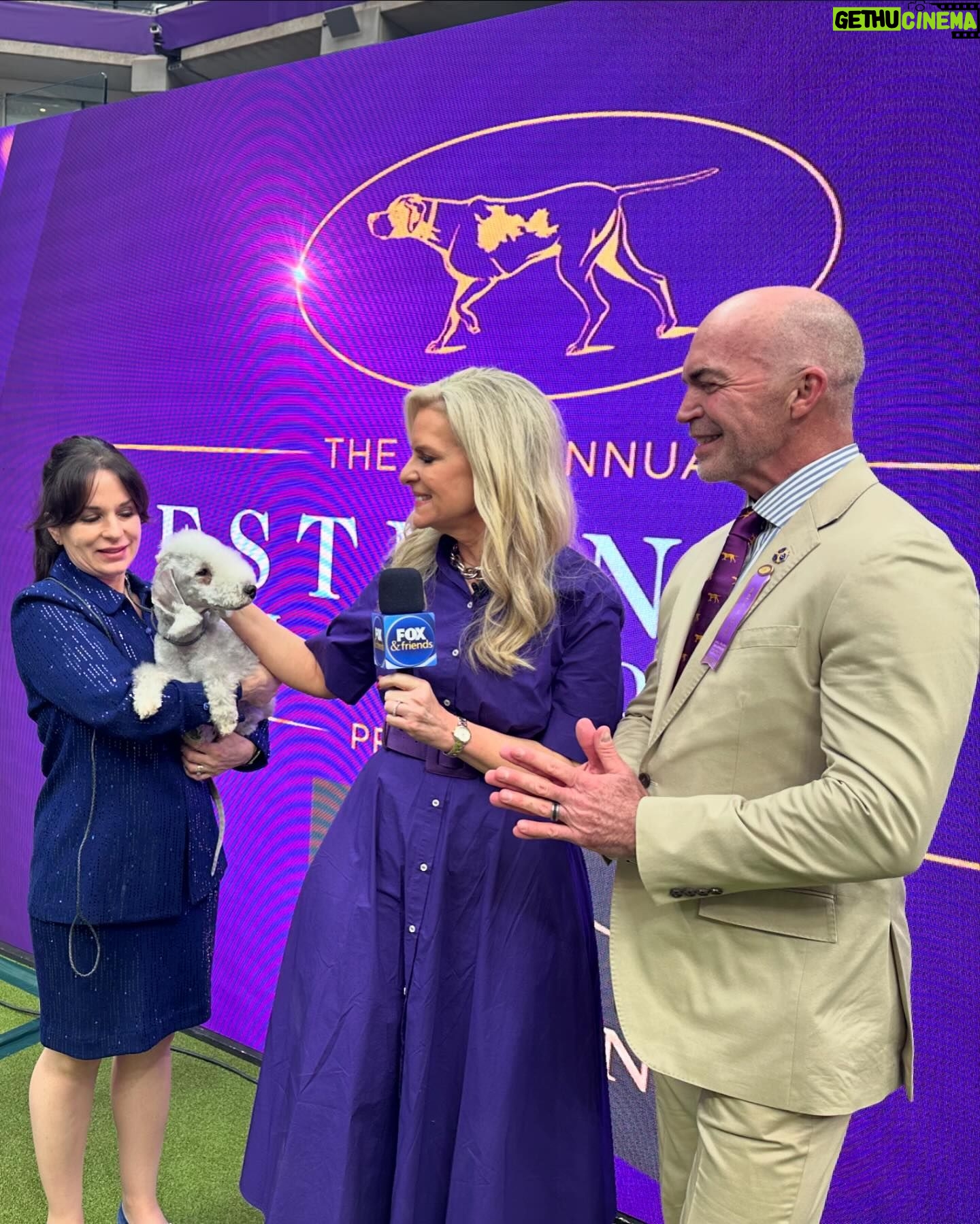 Janice Dean Instagram - Thanks to the president of @westminsterkennelclub @drdonsbk for making time for us today despite a crazy schedule. Grateful for your kindness and love of all dogs (including Lola!) 💜🐾
