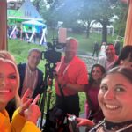 Janice Dean Instagram - You don’t often see the crew that work behind the scenes @KentuckyDerby, so here’s a few pictures of my incredible team. So grateful to all of them for making me look (and sound) good! To Sam, Jeff, Dennis, Javi, Kimi, I ♥️ you!