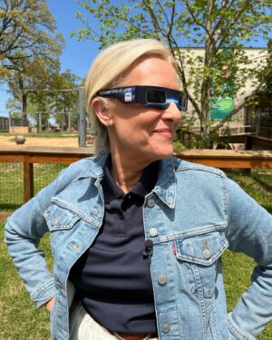 Janice Dean Instagram - I’ve got my @foxweather eclipse glasses on!  #totalsolareclipse is coming to #LittleRock