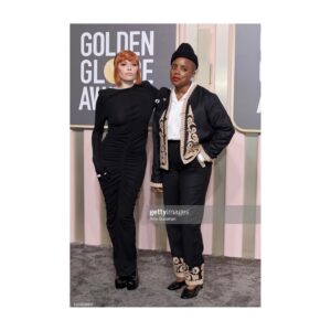 Janicza Bravo Instagram - The groom wore @bode. The wife wore Givenchy. Thanks for having me by your side. I love you @nlyonne. Cake toppers.
