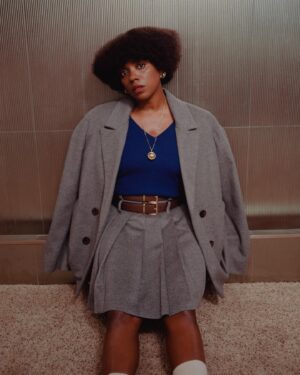 Janicza Bravo Instagram - Thanks @presentspacemag for having me 
As seen by @ryanpfluger 
Head by @_uncle__lee_ 
Face by @makeup_annak 
Hands by @riysnails_ 
Dressed by @elidad