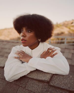 Janicza Bravo Instagram - Thanks @presentspacemag for having me 
As seen by @ryanpfluger 
Head by @_uncle__lee_ 
Face by @makeup_annak 
Hands by @riysnails_ 
Dressed by @elidad