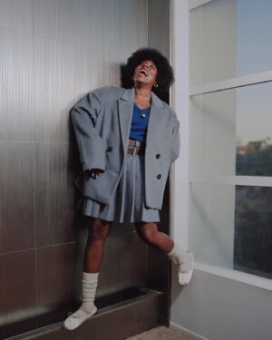 Janicza Bravo Instagram - Thanks @presentspacemag for having me 
As seen by @ryanpfluger 
Head by @_uncle__lee_ 
Face by @makeup_annak 
Hands by @riysnails_ 
Dressed by @elidad
