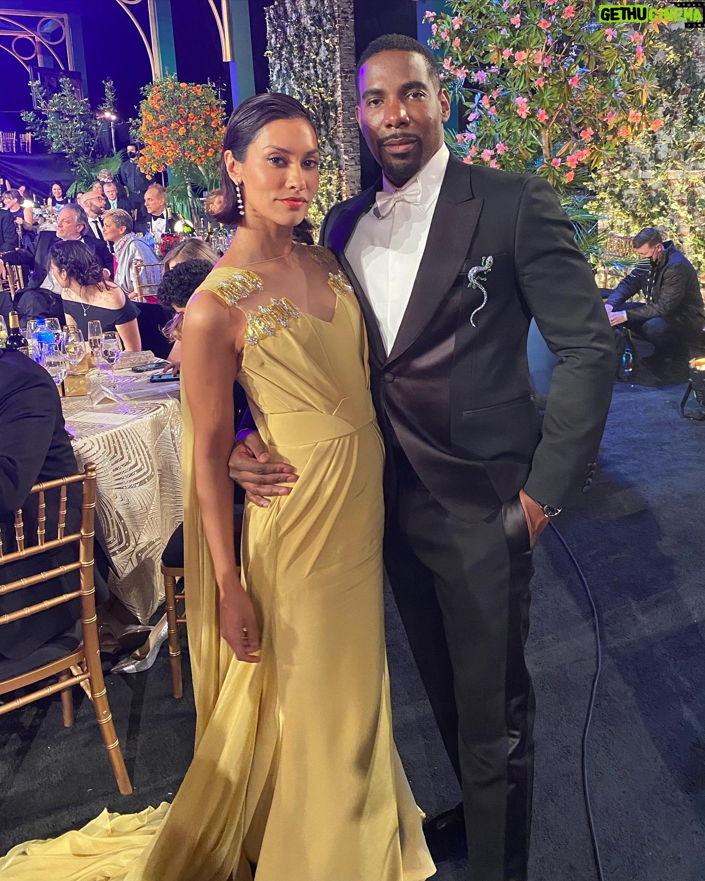 Janina Gavankar - 8.2K Likes - About last night.
@themorningshow ensemble was 4 tables deep to celebrate our @sagawards nom!
(Be prepared to see many posts about this @georgeschakraofficial dresssssss)