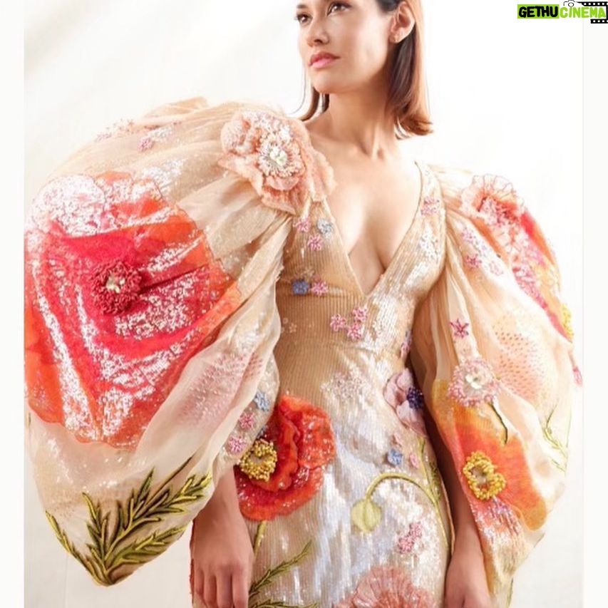Janina Gavankar Instagram - When you get invited to the first Diwali at The White House, and the invite says “business”, you know all your friends are going to disregard that entirely, so you choose a one of a kind @rahulmishra_7 couture piece. This dress truly is light in the darkness, and helps you be unafraid to take up space. Thank you @coltonlhaynes for snapping me in it, for posterity.