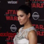 Janina Gavankar Instagram - Massive thank you to @nikischwan - full on creative director for my lewk last night. Glam: @bitesizeartist Jumpsuit: @maisonalexandrine Ring: @cirari Clutch: @dejewelry_usa Shoes: @sergiorossi