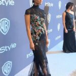 Janina Gavankar Instagram - Thank you @instylemagazine & @wbpictures for endless dipping pretzels. Dress: @berta Jewels: @joyreignjewelry Glam: @jacquelinereyesmua 🎥: @deepica