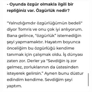 Janset Paçal Instagram - 🎭 #Tomris oyunumuz ile ilgili Cumhuriyet Gazetesi'nde yayınlanan Sebla Didem Korday ile yaptığımız keyifli röportajımızı okuyabilirsiniz. 

📇 Haber: Sebla Didem Korday 
📰 Gazete: Cumhuriyet Gazetesi  @cumhuriyetgzt 

Link: https://www.cumhuriyet.com.tr/cumhuriyet-pazar/janset-pacalin-rolu-icin-kaslarini-kazidigi-tomris-oyunu-yeniden-2171296

TOMRİS: @jansetpacal 
Yazar: @kaanerkam 
Yönetmen: #MehmetUlay
Sanat Yönetmeni: @kemaldogulu
Tomris Ekip: @aysuzzzz @harunozdn 
JPTV Ekip: @egeshaqrock 
DonKişot Organizasyon: @donkisottiyatro (05445178402) @_ahmetdinc 

#tomris #tomrisuyar #gazete #haber #edebiyat #kültür #sanat #Ankara #cermodern #Janset #JansetPaçal #KemalDoğulu #röportaj #interview #actress #theatre #live #performance  #press #news