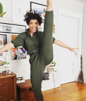 Jasika Nicole Instagram - Sometimes inspiration takes on a whole life of its own. Last summer I saved a tik tok of a woman in a really cute knit shorts jumpsuit in the hopes of recreating it, but by the time I got to making it, it was winter so I amended lots of details to accommodate the cooler weather and I ended up with something completely different! I love love love how this turned out- it is SUPER comfortable, it’s sporty but still feels really chic, and it doesn’t look (or fit) quite like anything I’ve seen in RTW. I used organic cotton sweatshirt fabric and matching rib knit from @wearethefabricstore and it’s every bit as good as you would imagine- it’s soft, the color is vivid, and the matching rib (so hard to find in fabric stores) is just icing on the cake. This ribbing is sold in traditional yardage, and I just folded it over double and sewed the edges to turn it into ankle cuffs, a collar, and details on the pockets. The jumpsuit is completely Frankensteined- I used a vintage stretch and sew women’s rugby pattern, a vintage stretch jumpsuit pattern, the pockets and leg shape of the Hudson pants, and then a little spiritual trueing to kind of meld everything together. Thankfully it actually worked! Most important pattern adjustment was elongating the front tab so that it would be wide enough to step into through the neck and it works like a charm. This has been a great make to enter into 2023 and I can already tell I will be wearing it alot and might have to make another one- maybe in a liberty print sweatshirt fabric. I took some action shots so you could see how comfy it is when I KICK (“I’m FIFTY!”) and pretend to run very hard 😂 shoes are RTW Aasics!