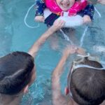 Jasmine Arteaga Sorge Instagram – Thank you for a fun Pool day @terrajole and Joe. We had a blast. Boys got to meet Butters, see lots of friends and made our sweet Penny crack up!! Don’t mind my crazy laugh, boys discovered how BIG Butters is 💩🤦🏼♀️😆#summer #pool #mamaofboys #poolparty