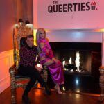 Jasmine Kennedie Instagram - Last night was so much fun!! Thank you so much @outtv and @queerty having me host the red carpet with @justinmartindale !! What a great time getting to see so many faces I missed!! And congrats to all the winners, much deserved! Gown: @rubenisazadesigner Hair: @kenswigs Shoe: @louboutinworld #queerties #jasminekennedie #redcarpet #dragrace #rpdr14 #trans