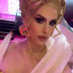 Jasmine Kennedie Instagram - 👑 @rupaulsdragcon UK Day 1 👑 Gown by: @rochart_design Hair: @wigchapel Bag: @versace #jasminekennedie #dragconuk #trans #transwoman #goddess #ethereal #golden #gown #beauty